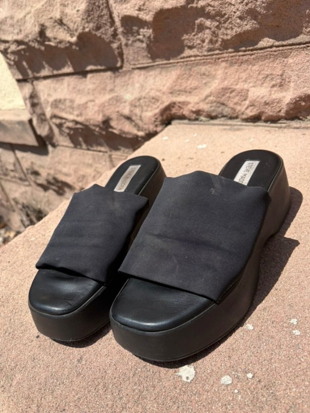 Steve Madden platform slides